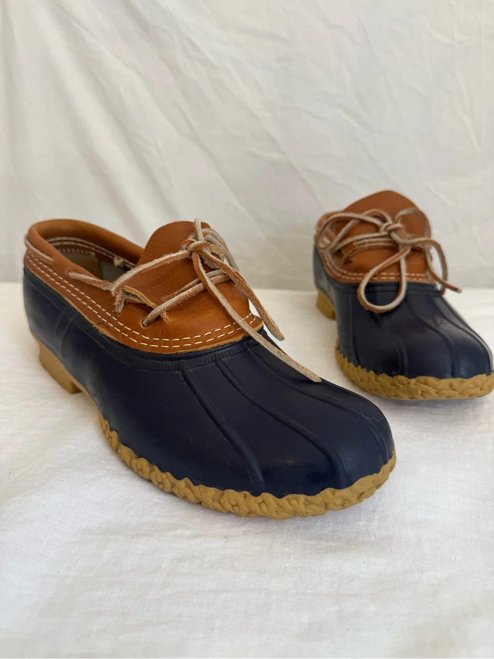 L.L.Bean Boots Leather Rubber Mocs Shoes